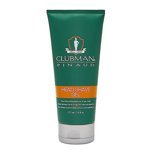 Clubman Pinaud Moisturising Clear Head Shaving Gel, 6 Oz
